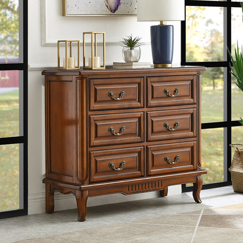 Armoire d'appoint en bois massif brun rougeâtre