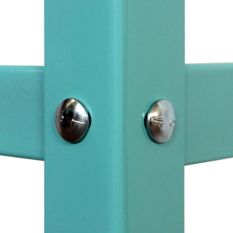 Turquoise Adjustable Steel 5-Shelf Bookcase