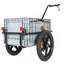 Remorque cargaison 2-en-1 avec boîte de rangement pliable, housse amovible et imperméable, remorque à vélo avec roues à dégagement rapide de 16 po, grande capacité de 70 L, noir et gris