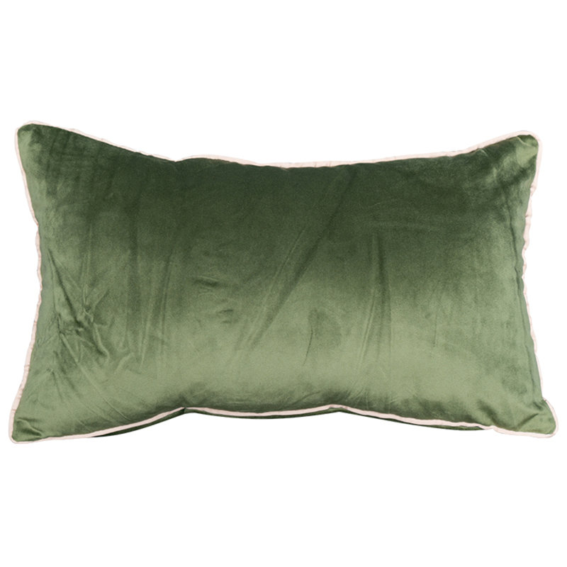 Rana Velvet Reversible Throw Pillow, Green