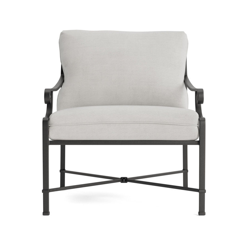 Venetian Outdoor Lounge Chair, Fusion Dove, Textured Pewter