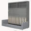 Lit escamotable Queen avec canapé, gris-918307288