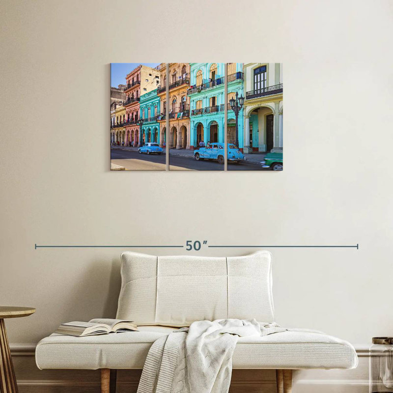 Lilie Streetside Cuban Cars, 20" H x 33" W