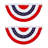 2-Sided Patriotic Nylon 27 x 58 in. Bunting with 3 Grommets