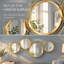 107cm Gold Metal Wall Art Mirror, Four-Part Circle Design, Modern Decorative Sculpture for Living Room, Hallway and Bedroom