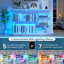 47.24'' Sideboard, Modern Clear Tempered Glass Buffet, Display Case With Rgb Led Lights, Usb Port, Type-C Port And Motion Sensor-483947148
