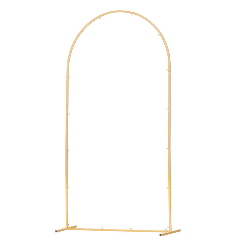 Support en arche, 7,2 x 4 pi, structure stable, assemblage facile, support en toile de fond en métal doré 1 pièce pour le mariage, la fête d'anniversaire, la remise des diplômes, la célébration des fêtes et la décoration de la cérémonie