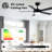 Vaczon 48" 5 - Blade Modern Ceiling Fan with LED Lights and Remote Control-2017049164
