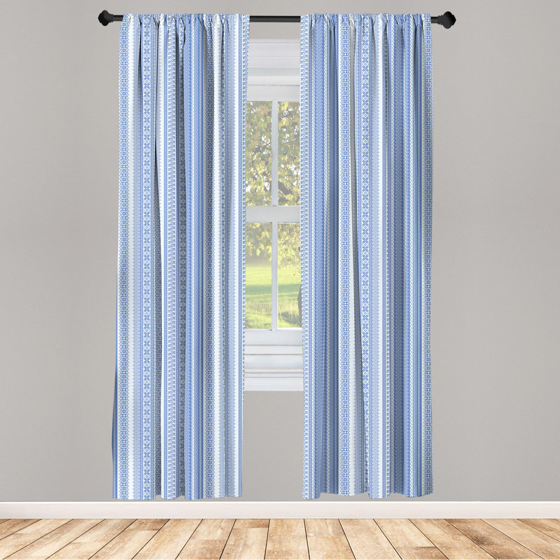 Nordic Semi-Sheer Rod Pocket Curtain Panel, 28" x 95"