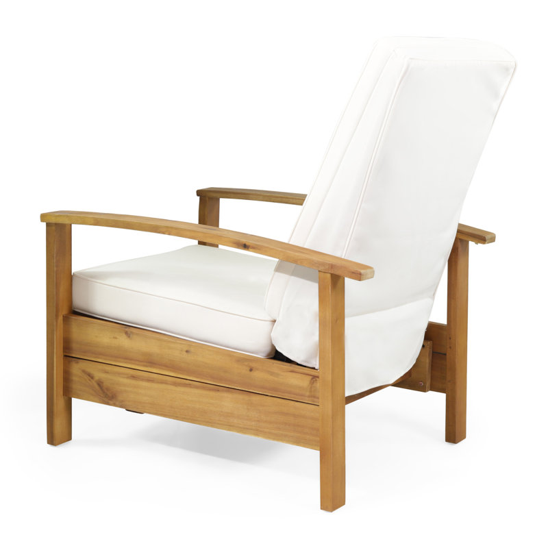 Fauteuil inclinable manuel 27,75 po Dorset, Teck sablé, Crème