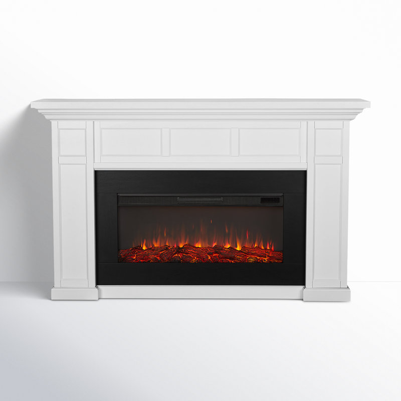 Alcott 75" Landscape Electric Fireplace by Real Flame, White