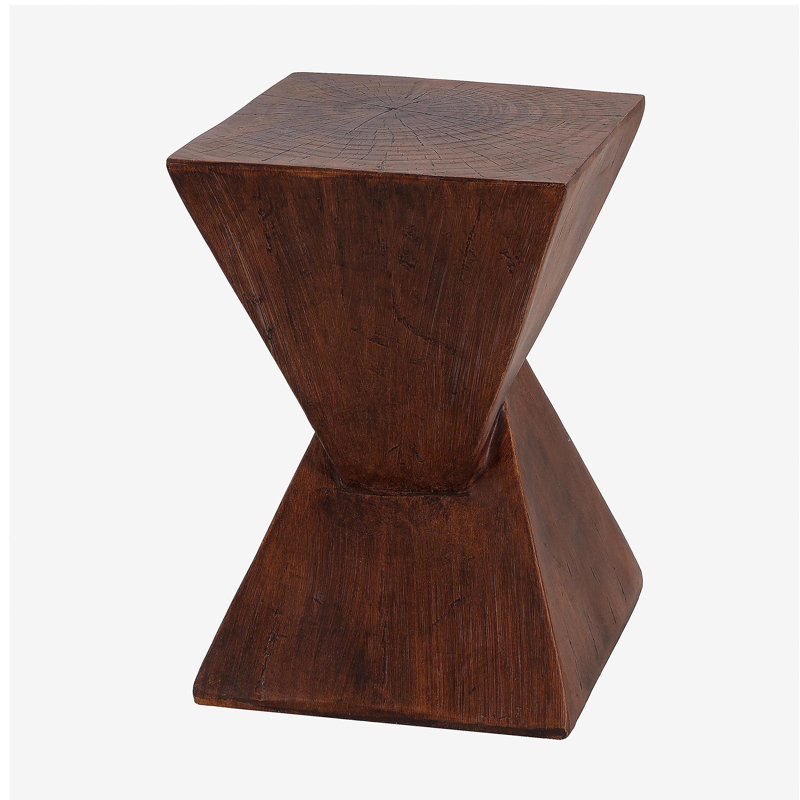 TESS Modern Side Table – Stylish Cent Table Compatible with Living Room, Bedroom, or Office – Versatile Home Furniture with Design and Sturdy Construction,Dark Brown Color