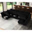 Canapé modulaire réversible en velours capitonné et large avec repose-pieds Buckleton-2027001059