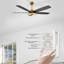 Ventilateur de plafond standard intelligent à 5 pales Gatha avec télécommande et ensemble d'éclairage inclus-580664637-581072866-581072877