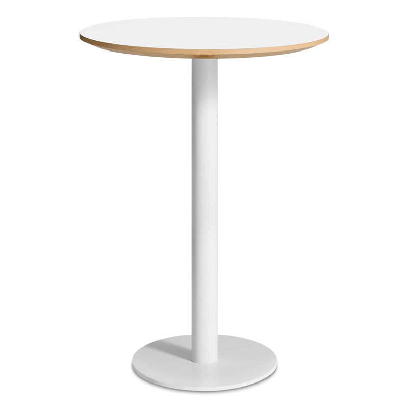 Table de salle à manger Easy Easy, Noir mat, H 40 po x l 30 po x L 30 po, Laminé blanc