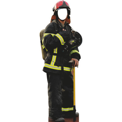 SS11181 Fire Fighter Fireman Stand In Cardboard Cutout Standee Standup