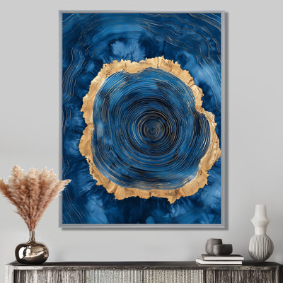 Glissade en bois d'une forêt de lac bleu I - Art mural en bois
