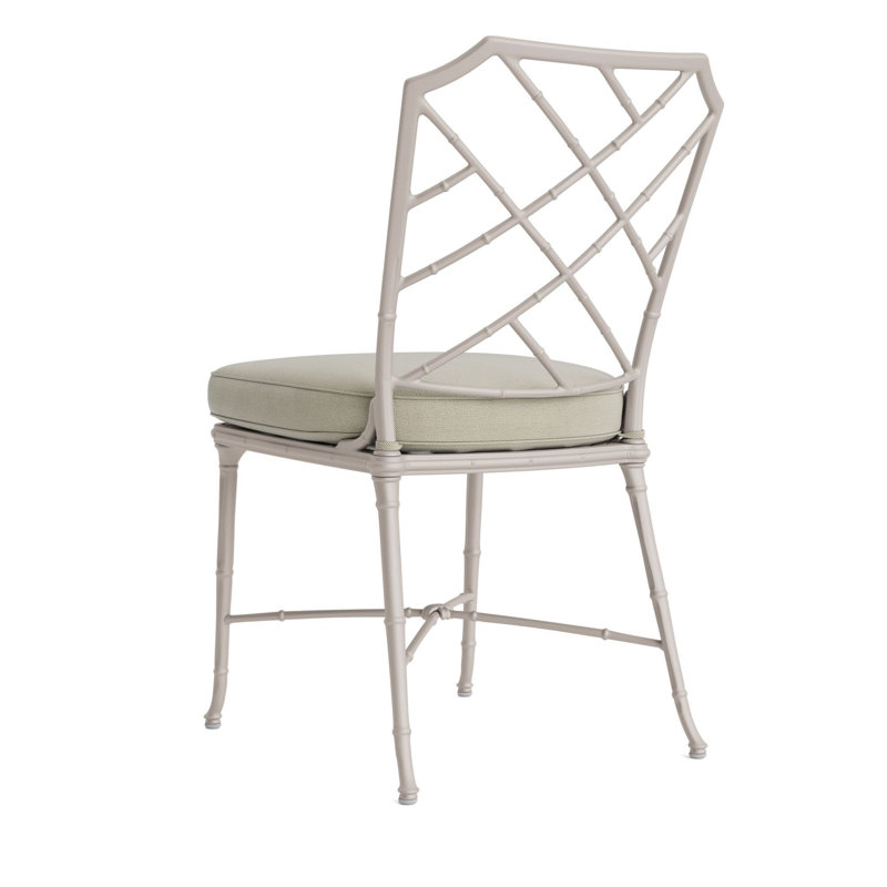 Calcutta Outdoor Dining Side Chair, Fusion Charcoal, Dove Smooth, Brown