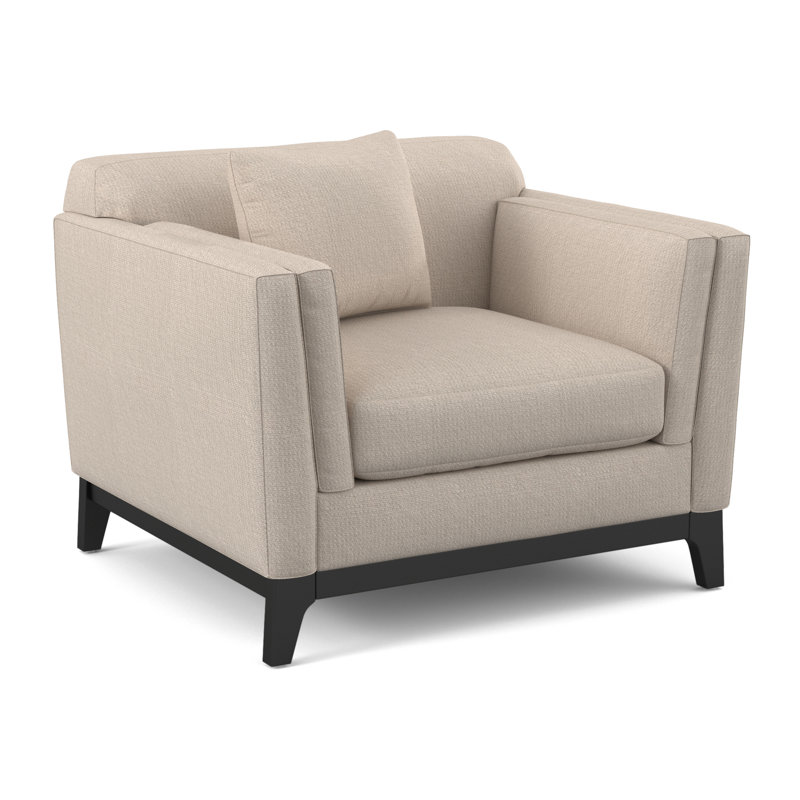 Zabriel capitonné de 42 po de largeur, Microfibre crème gitane performante