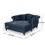 Lamm Tufted Upholstered Chaise Lounge with Rolled Arms and Nailhead Trim-1059597062