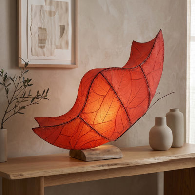  Grande lampe de table papillon rouge