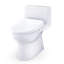 TOTO Redington 1G WASHLET+ S7A One-Piece Elongated 1.0 GPF Auto Flush Universal Height Toilet with CEFIONTECT, Cotton White - MW6724736CUFGA#01