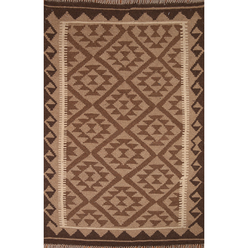Tapis oriental en laine réversible kilim 3 x 5