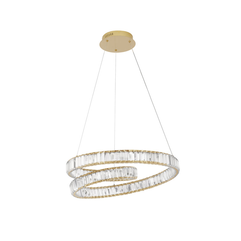 CONCETO 1 - Light Gold LED Crystal Pendant