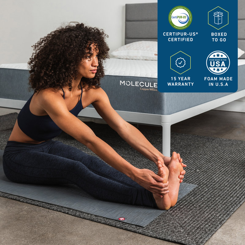 Twin XL CopperWELL 12" Cooling Gel Memory Foam Mattress