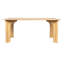 Everly Rectangular Mango Wood Dining Table with Arched Base