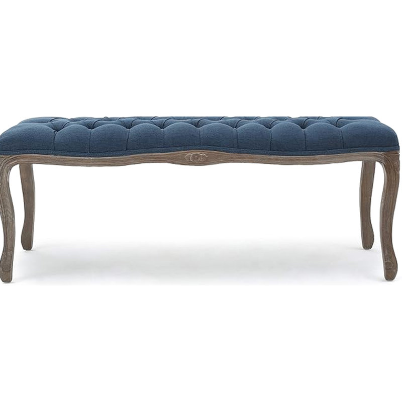 Élégant banc de table d'appoint - bleu marine. Et fonctionnel. 17,31 po Largeur, 16,83 lb. Fonction de mobilier polyvalente. Option supplémentaire confortable. Design