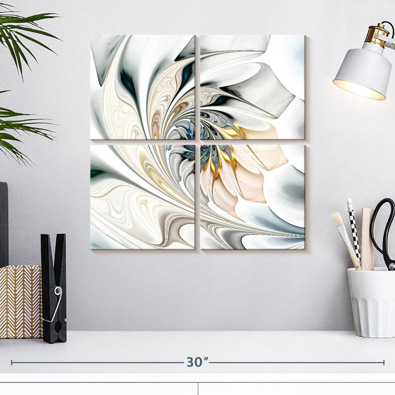 Warping Floral Pattern, 18" H x 18" W