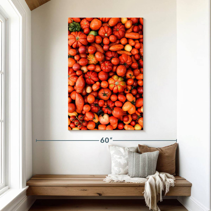 Légumes rouges et oranges Yarlin, H 48 po x l 32 po