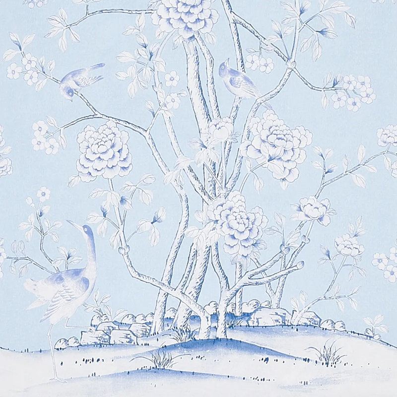 Panneau de palais Schumacher x Mary McDonald, Bleu