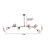Transitional 7 Light Smoke Glass Linear Chandelier