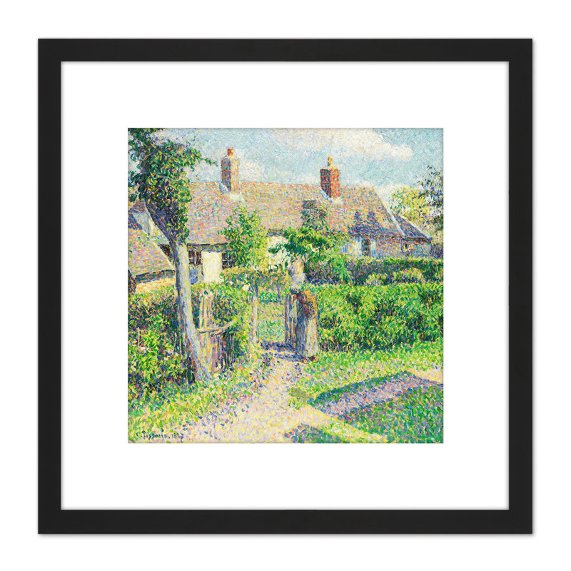Pissarro Peasants Houses Eragny by Camille Pissarro - Single Picture Frame Painting