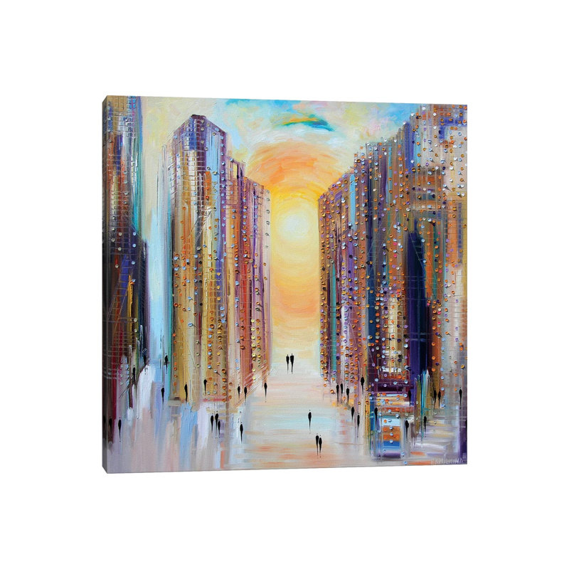 Drowning In The Sun by Ekaterina Ermilkina - Painting on Canvas, Wrapped Canvas, 45.72 cm H x 45.72 cm W x 1.91 cm D