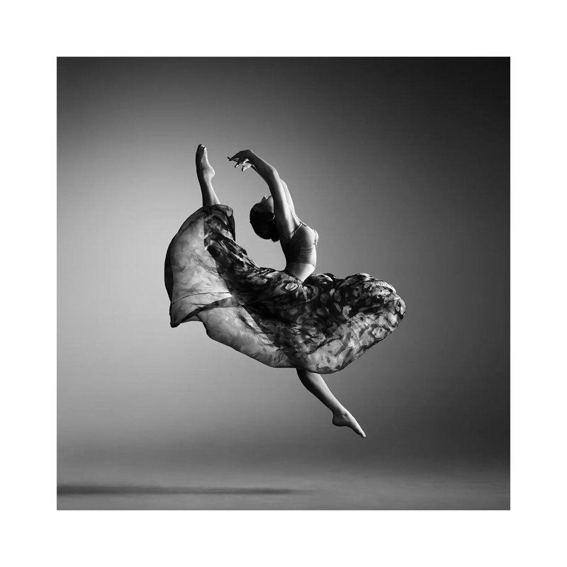 Ballerina Jumping by Johan Swanepoel - Wrapped Canvas Print, 93.98 cm H x 93.98 cm W