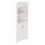 Grande armoire d'angle avec portes - Armoire de rangement blanche pour le salon, la salle de bain, la cuisine - Solution de rangement d'angle peu encombrante