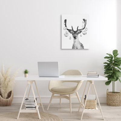 Disco Balls & Fawn Canvas Wall Art by Victoria Barnes