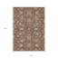 Tapis intérieur / extérieur marocain ivoire et gris 9 pi x 12 pi brun lavable