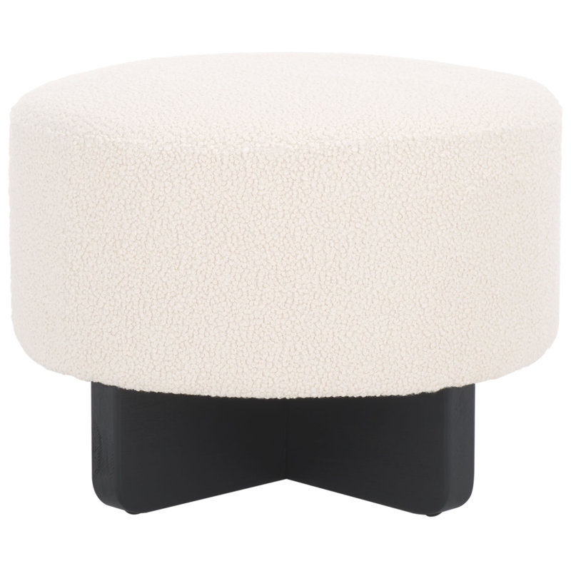 Lathierio Upholstered Ottoman, Black