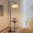 Black Solid Wood + Iron Free form Floor Lamps