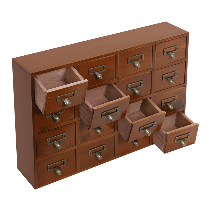 64-Drawer Desk Organizer Set, Brown