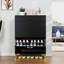 Armoire à chaussures Space pour porte - 2 tiroirs rabattables, noir et rangement-426521617