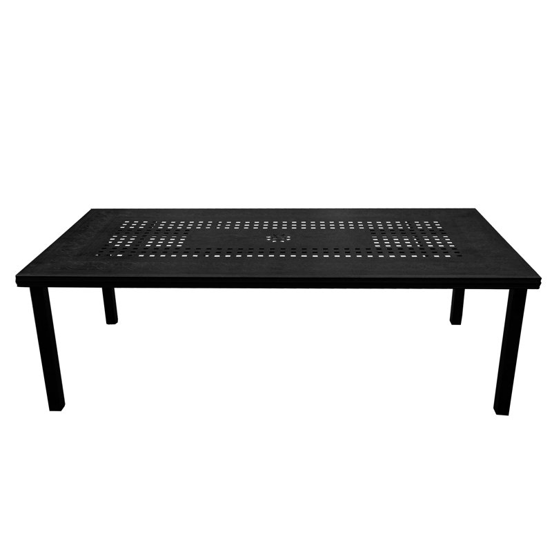 Adepeju Outdoor Dining Table, Black