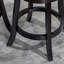 Tabouret pivotant à lattes de 30 po de hauteur de bar, finition espresso, siège en tissu gris anthracite-132526141