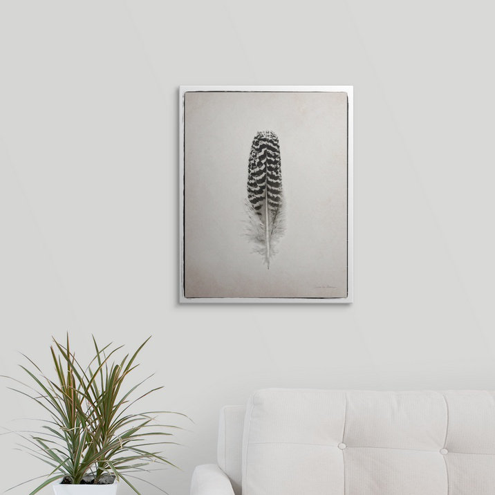 Black And White Feather " Feather I Black And White " by Debra Van Swearingen Great Big Canvas 