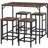 5-Piece Dining Table Set,Table & 4 Stools Set,Space Saving