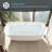 Sarnia 59" x 32" Freestanding Acrylic Soaking Bathtub in Glossy White with Drain and Overflow